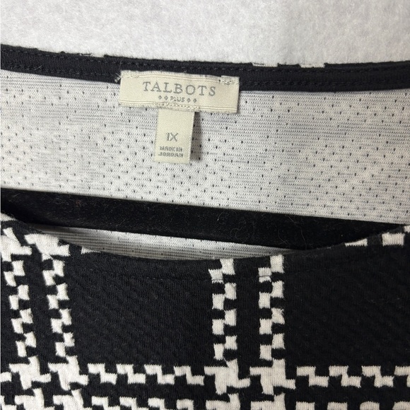 Talbots Plus Black and White Tunic 1X - Picture 4 of 4